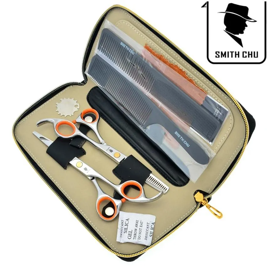 6 0inch 2017 New Smith Chu Selling Professional Hairdressing Shears Set Cutting Thunning Hair Scissors Salon Kit Barber Razor LZS00307B