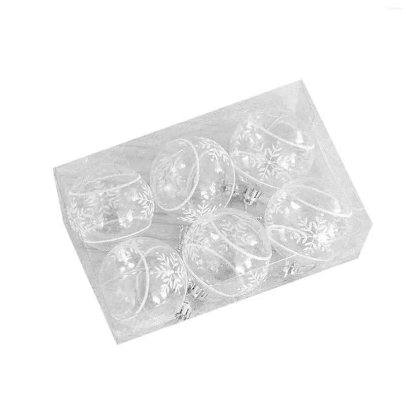 Feestdecoratie 6 stks Clear Christmas Tree Balls Mini Light for Home Commercial Use