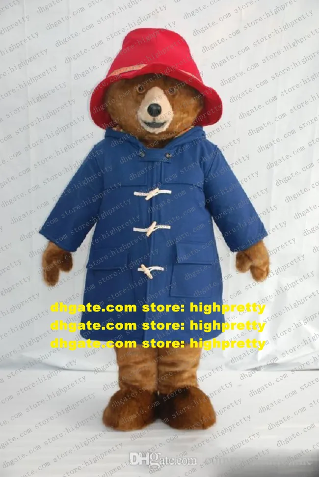 Red Hat Brown Teddy Bear Mascot Costume Grizzly Bears Adult Cartoon Character Opening Ceremony Annual Symposium zz7891