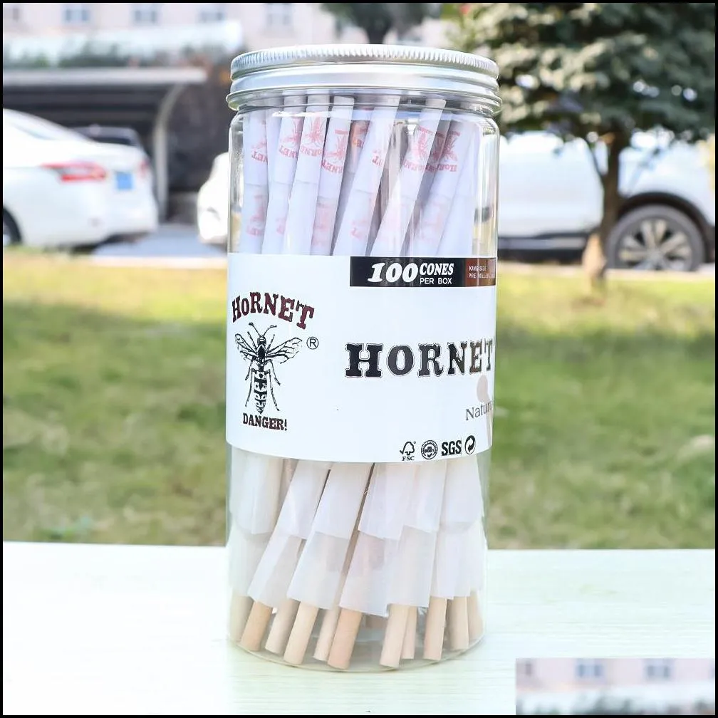 110mm white brown cigarette roll paper king size horn tube 1 jar of 100 sticks tubes cigarette rolling papers smoking pipe