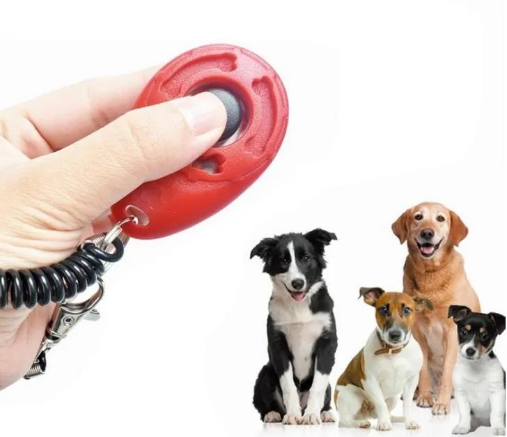 7 Renk Köpek Eğitmeni ABS Pets Öğretim Aracı Düğmesi Tıklamalı Siren Bilek Bandı İzlenebilir Evcil Hayvan Eğitimcileri Köpekler Malzemeler Plastik