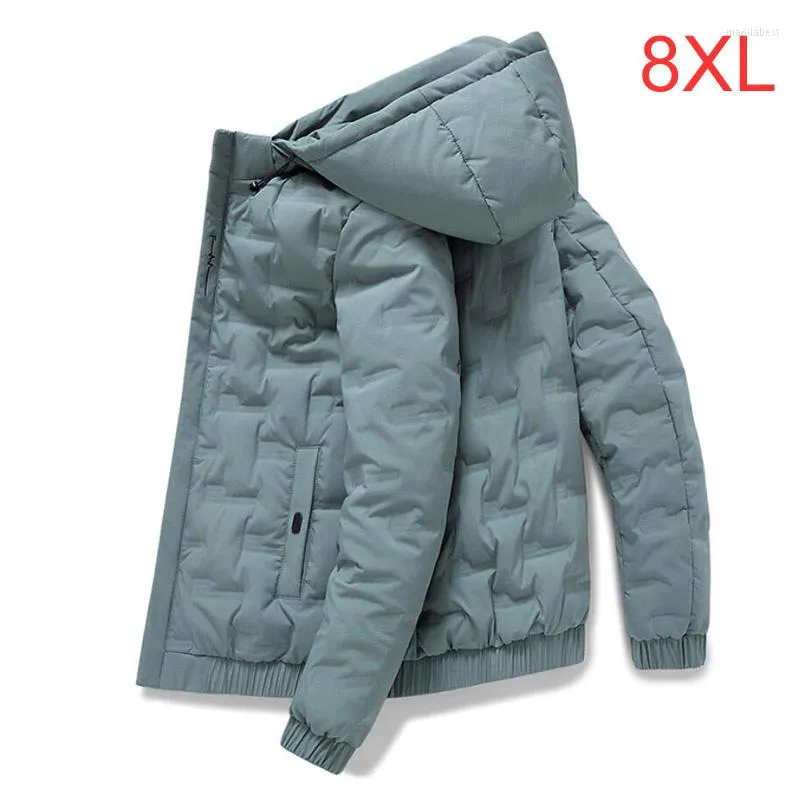 Doudoune homme automne hiver coton manteau gris canard ample grande taille marée rembourré 6XL 7XL 8XL