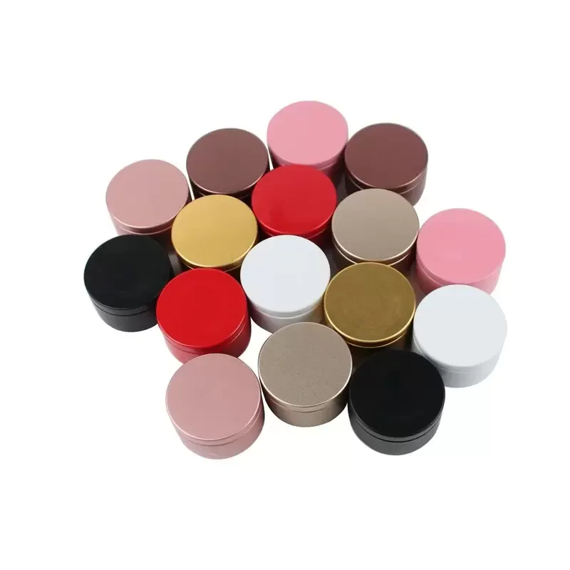 50ml Aluminum Candle Tin Round Candle Containers Travel Storage Container Tea Cans Box Empty Cream Cosmetic Container CX220413