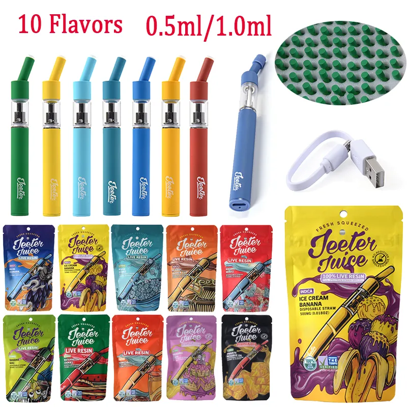 10 Flavors Jeeter Juice Disposable Vape Pen E Cigarette 0.5ml 1ml Empty