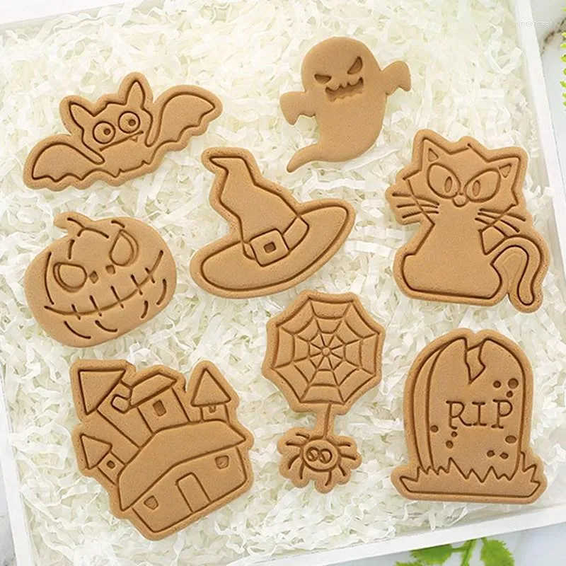 Stampi da forno a Pasqua Halloween Natalizia Cascini per biscotti set 3D Stampo per animali Plastica Stamping strumenti di pasticceria Colore casuale