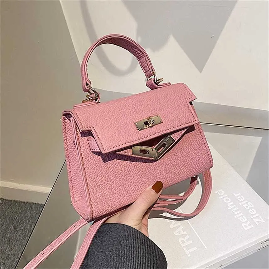 Bolsa Bolsa feminina 2022 Nova textura Mini Small Sling One ombro Mensageiro Portátil Mulma