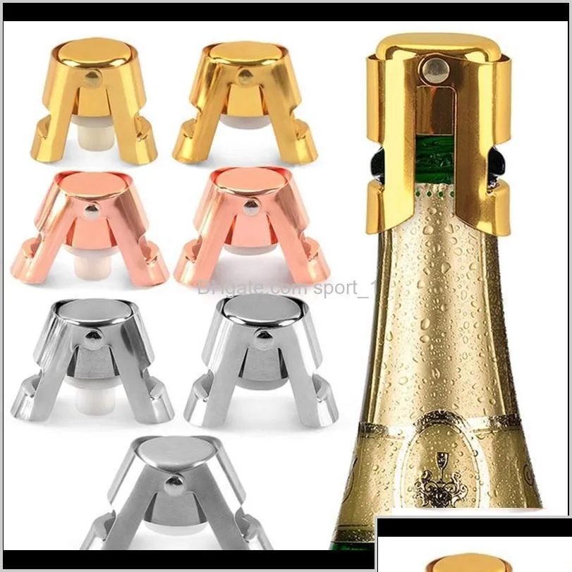 Bar Tools Stainless Steel Bottle Stopper Sile Champagne Stoppers Creative Style Mouth Easy To Use X3Qhb Etmek Drop Delivery Otmlx