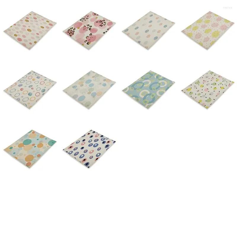 Tapetes de mesa de pintura moderna círculo de círculos placemats para decoração de jantar em casa Placemat UnteterSetzer Coasters Cup Titular