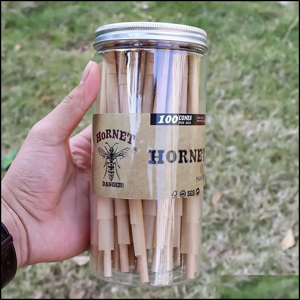 110mm white brown cigarette roll paper king size horn tube 1 jar of 100 sticks tubes cigarette rolling papers smoking pipe