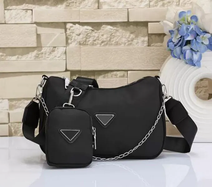 Bolsa de ombro de náilon para mulheres sacos de designer de luxo tote mulher moda crossbody bolsas mensageiro hobo bolsa wallets195n