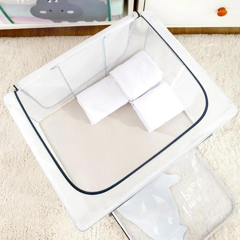 Stockage de vêtements sacs de couverture durables grande capacité organisateurs de placard transparents conteneurs de vêtements à fermeture éclair bidirectionnelle