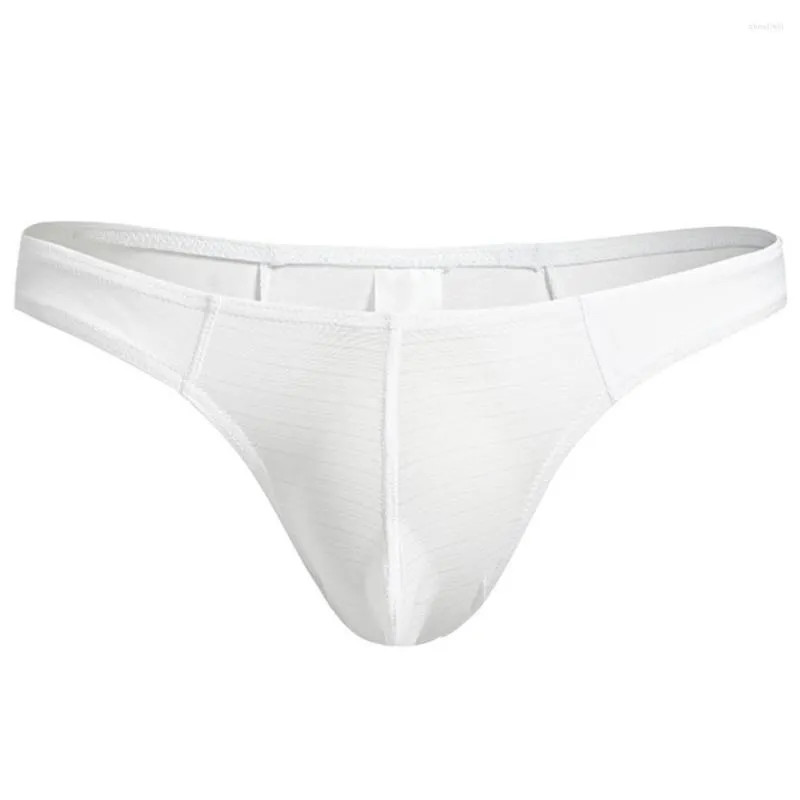 Onderbroek sexy mannen ijs zijde comfortabele ademende t-bants smebeld ondergoed slipje penis bolle zakje briefs mode bikini