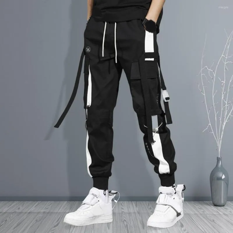 Pantalon Cargo élégant et confortable pour hommes, avec poche, en Polyester respirant, pour adolescents