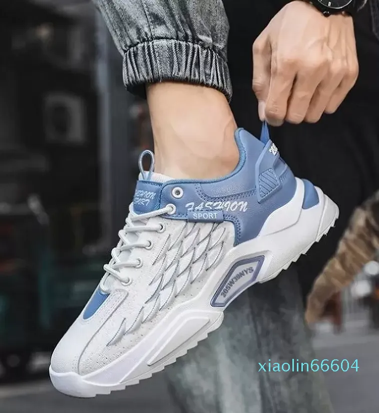 Elegant Men's Sneakers Shoes Men Mesh Knit Sports Rubber Soles Mens Outdoor Trainers Comfort Walking Party Dress Footwear