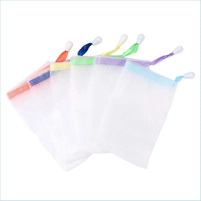 Other Bath Toilet Supplies Handmade Soap Bubble Foaming Net Cleansing Cream Wash Bag Drop Delivery Home Garden Bath Dhykv