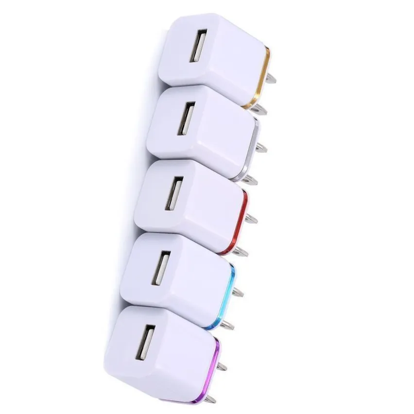 Single USB Wall Charger 5V 1A AC Home Travel Power Adapter US Plug for Universal Smartphone Android Phone Chargers