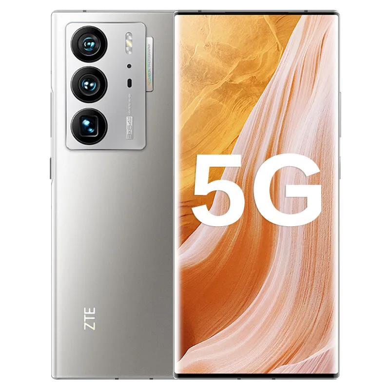 원래 Oppo ZTE Axon 40 Ultra 5G 휴대 전화 12GB RAM 256GB ROM SNAPDRAGON 8 GEN1 64.0MP NFC 5000MAH Android 6.8 "풀 곡선 화면 지문 ID 얼굴 스마트 핸드폰