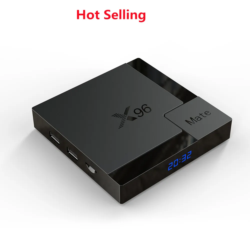 X96 Mate tv box affichage led android 10.0 Allwinner H616 support bt 2.4g 5g wifi smart 32g 4g 64ged