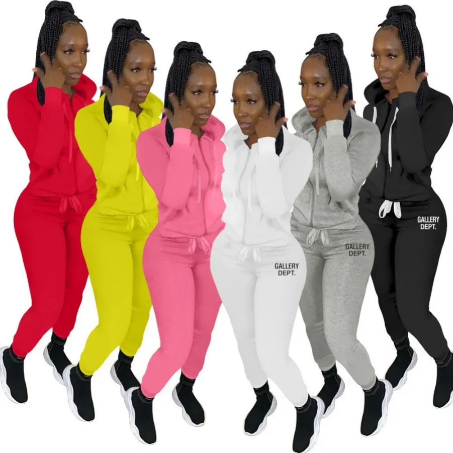 2024 Designer Marca Mulheres Tracksuits Jogging Terno Carta 2 Peça Define Manga Longa Outfits Sportswear Hoodies Jaqueta Calças Sweatsuits Outono Roupas de Inverno 8875-1