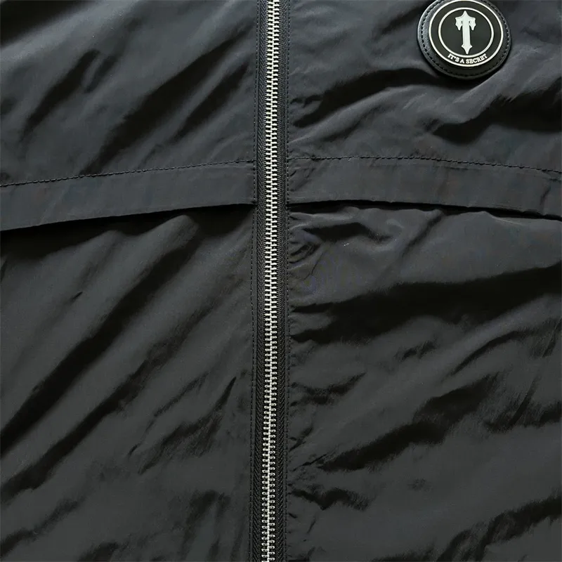 2024 mody mężczyzn Trapstar Jacket Sportswear Irongate t Windbreaker-Black Hafted Letters Womens Zapip Ochrona słońca OPG668