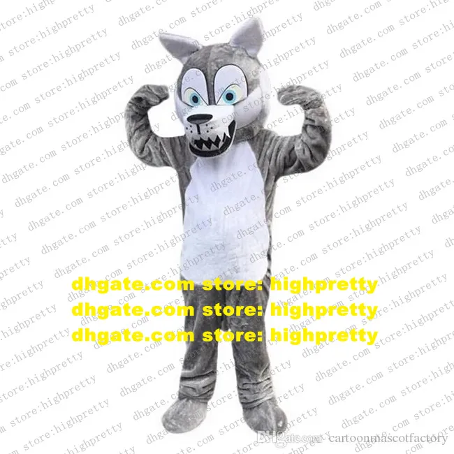 Timber Grey Wolf Mascot Costume Adult Cartoon Character Outfit Suit Performance Costumes Professional Stage Magic zz7880