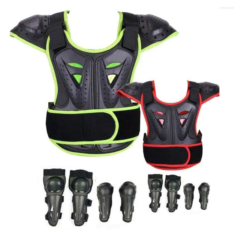 Armure de moto pour enfants, équipement de BMX, gilet de corps de vélo de Cross-country, coude de genou de course résistant