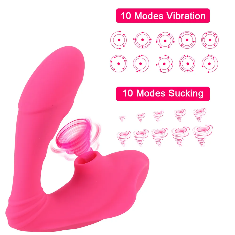 膣吸盤バイブレーター10スピード女性のための振動性おもちゃディルド吸盤オーラルクリトリス刺激装置エロティックセックスショップ