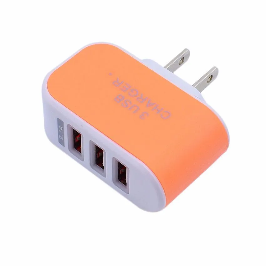 Universal 3 Ports USB  3.1A US EU Plug Fast Charging Smart Mobile Phone Chargers Home Travel Adapter For Samsung  Tablet