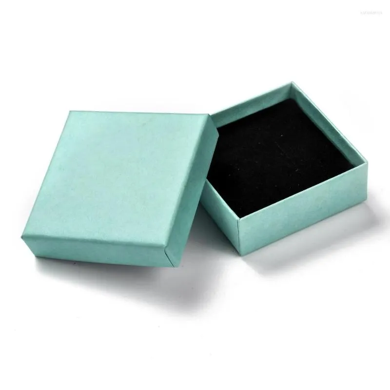 Ювелирные мешочки 32 пт 7x7x2.6cm Картонные коробки квадрат для колец смотрит на ожерелья серьги браслет Подарочная упаковка