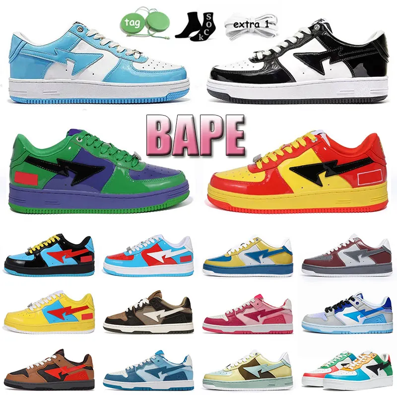 Bapesta Bapestas Scappose Scarpe da basket Stample Designer da donna Jjjjound Tokyo in pelle scamosciata in pelle scamosciata rosa Camo COMBO Blu Orange Pastel Green Sports Sneakers