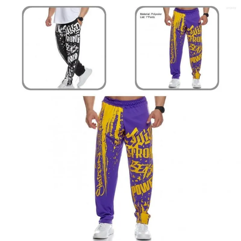 Pantalons pour hommes Fabulous Autumn Sweatpants Quick Dry Hip-hop Style Casual Print Jogging