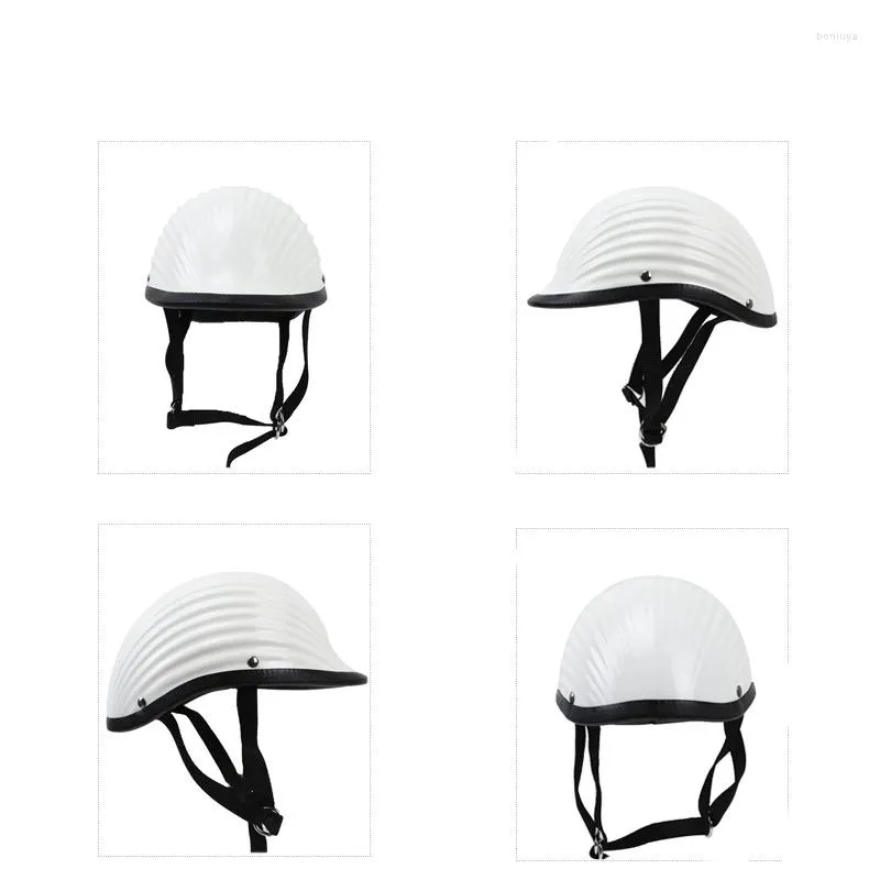 Hełmy motocyklowe Vintage osobowość Half Face Hełm Classic Cap Fashion Riding Safety Scooter