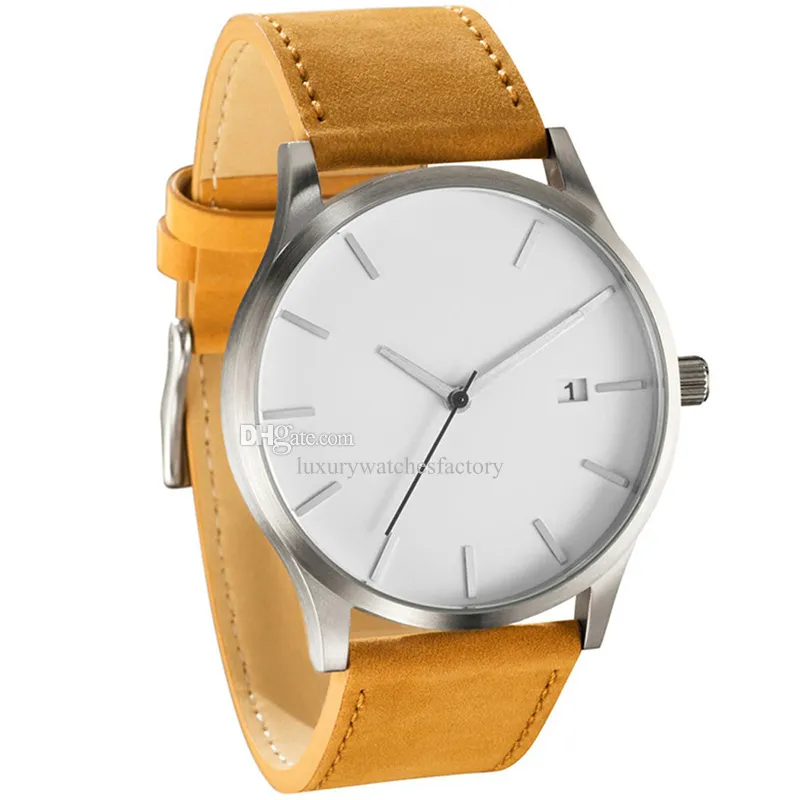 HBP Simple Minimalist Watch Fashion Quartz Date Men Watches Men Sports armbandsur gåva för kvinnor Montres de Luxe