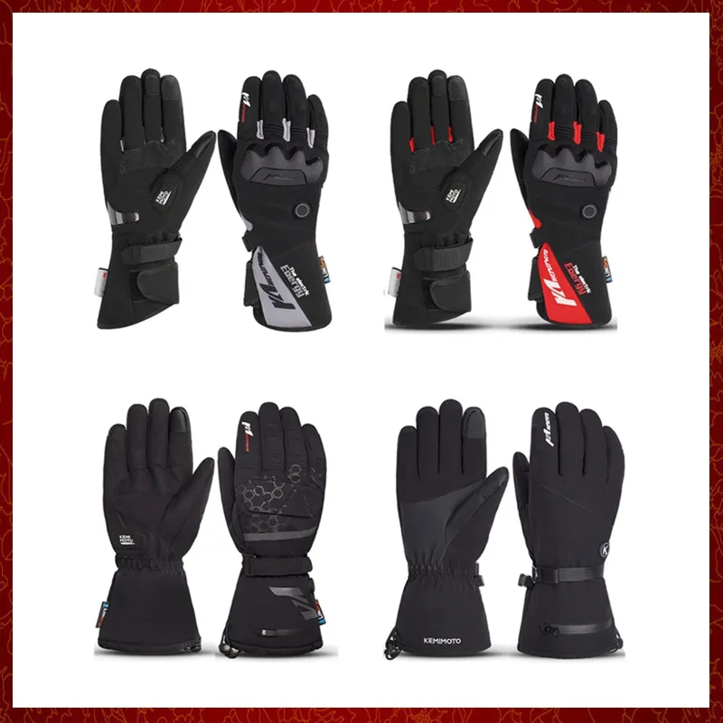 FR14 Gants de Moto Chauffants Gants Chauffants de Moto Chauds d'hiver Gants Thermiques de Chauffage Rechargeables imperméables pour Motoneige