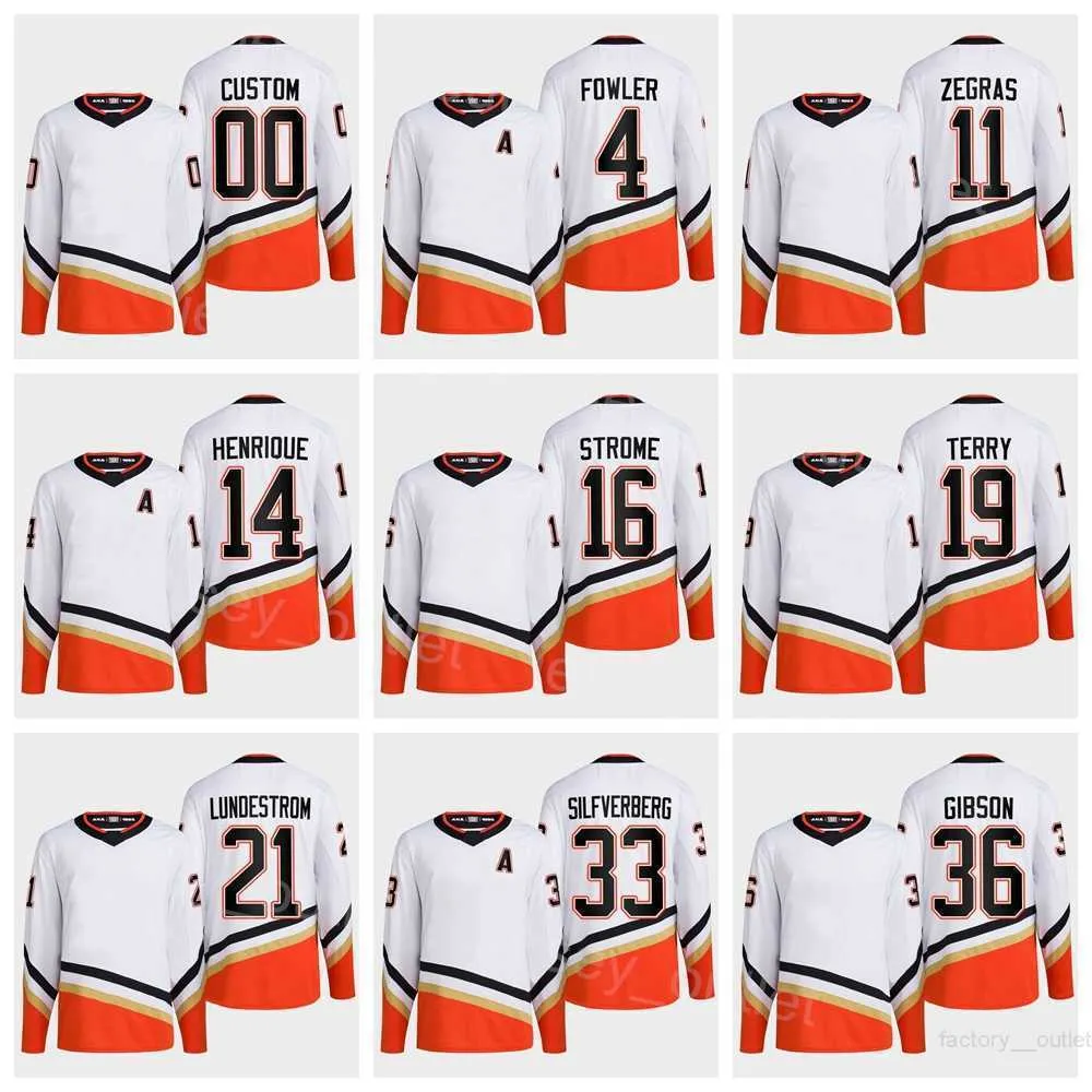 2023 Reverse Retro Hockey Jersey 11 Trevor Zegras 4 Cam Fowler Ryan