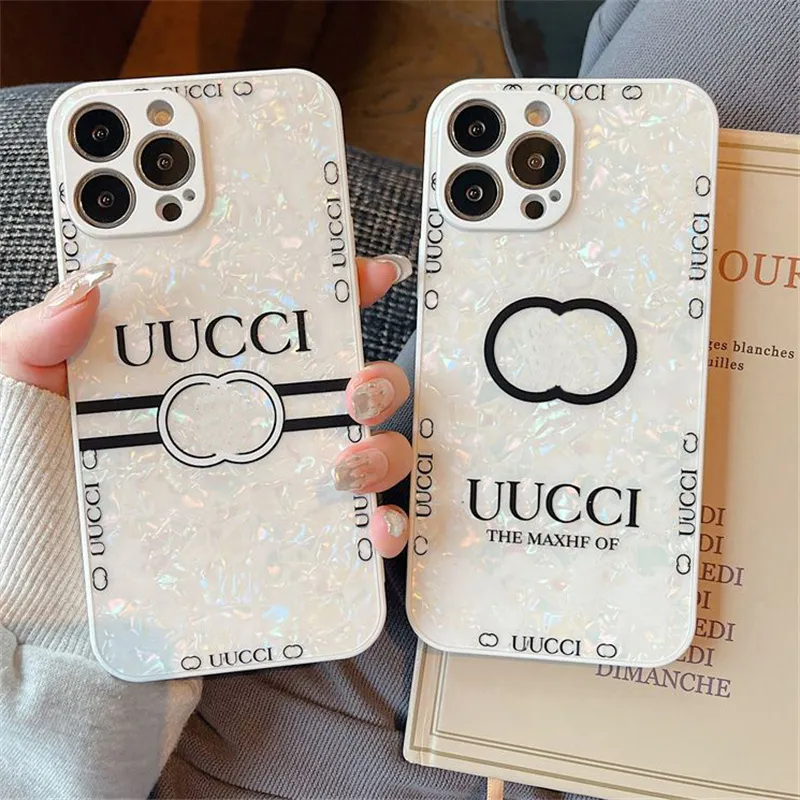 Fashion iPhone Phone Case Glass Phone Shell White Phonecsses Hudents Home Cover Cover Brand for iPhone 13 Pro 12 11 XSMAX