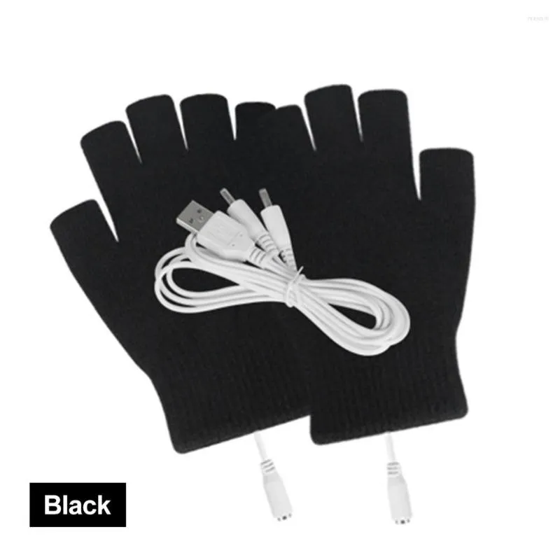Gants de cyclisme unisexe chauffage confortable électrique thermique amovible chauffe-main tricoté protecteur USB charge pour le Sport de plein air