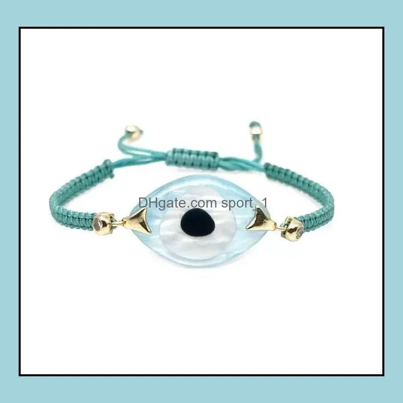 evil eye bracelet for women trendy turkish eye jewelry bohemian friendship pulsera braided rope bracelets in bulk