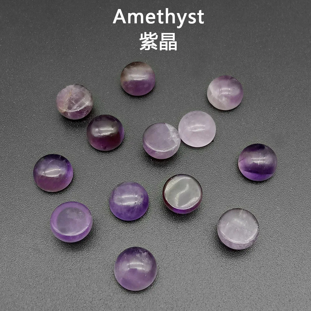 4/6/8/1012/14 mm edelsteen cabochons natuurlijke synthetische stenen kralen Amethyst cabochons voor oorbellen kettingarmband