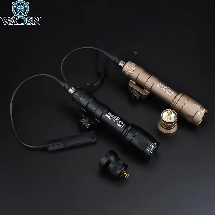 AirSoft Sure Sure M600 M600C 라이트 실외 사냥 전술 소총 스카우트 340LUMENS 손전등 FIT 20MM PICATINNY RAIL 210322236806079