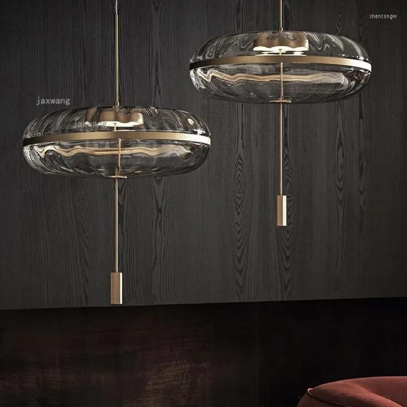 Candelabros Nordic Lustre LED Crystal Modern Living Room Glass Chandelier Lighting Luxury Restaurant Lámparas de techo colgantes