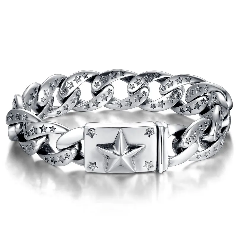Link Bracelets YH Original Design Bracelet Male Star Retro Trend Personality European And American Men's Simple_ipsvogv.com