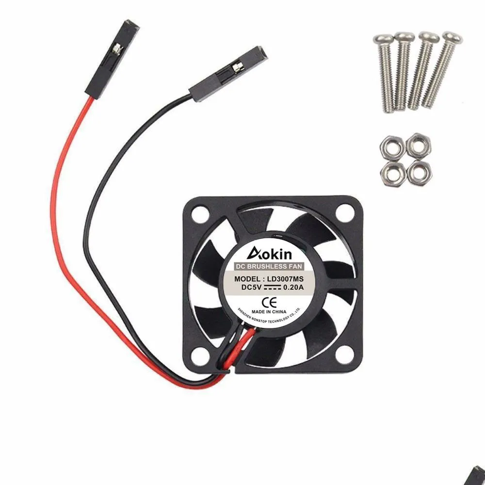 Integrerade kretsar Raspberry Pi Fan Liten Computer Cooling 30x30x7mm Brushless CPU för 3 Badd Drop Delivery Office School Business DHXKO