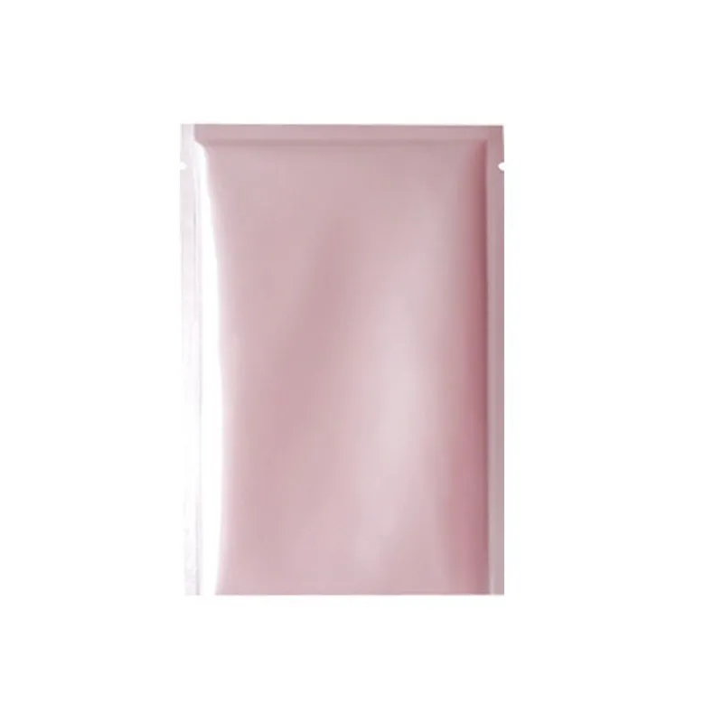 Small Open Top Aluminum Foil Mylar Foil Open Fill Bags Powder Gifts Heat Sealable Package Bag Flat Pouches Tear Notch LX5255
