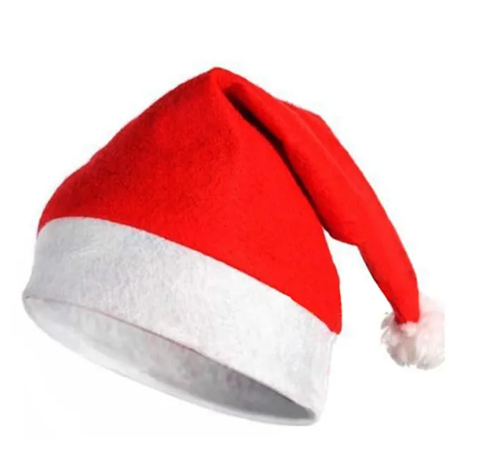 Christmas Santa Claus Hats Red And White Cap Party Hats For Santa Claus Costume Christmas Decoration For Kids Adult Christmas Hat DH9888