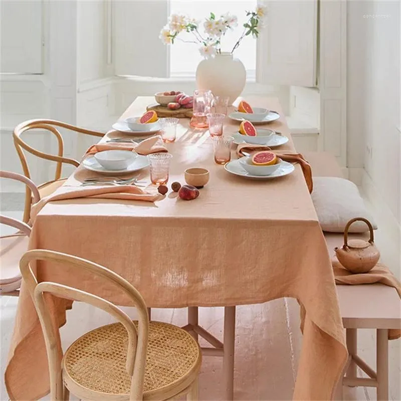 Tala de mesa 1 pc Toel de mesa de linho Nórdica Linho branco para a capa da festa de casamento de Natal Decoração de casa vermelha