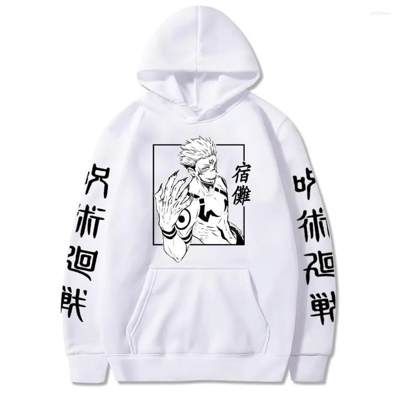 Erkek hoodies baskılı anime jujutsu kaisen kawaii erkek kadın kış sıcak gündelik moda kazak harajuku büyük boy sweatshirt