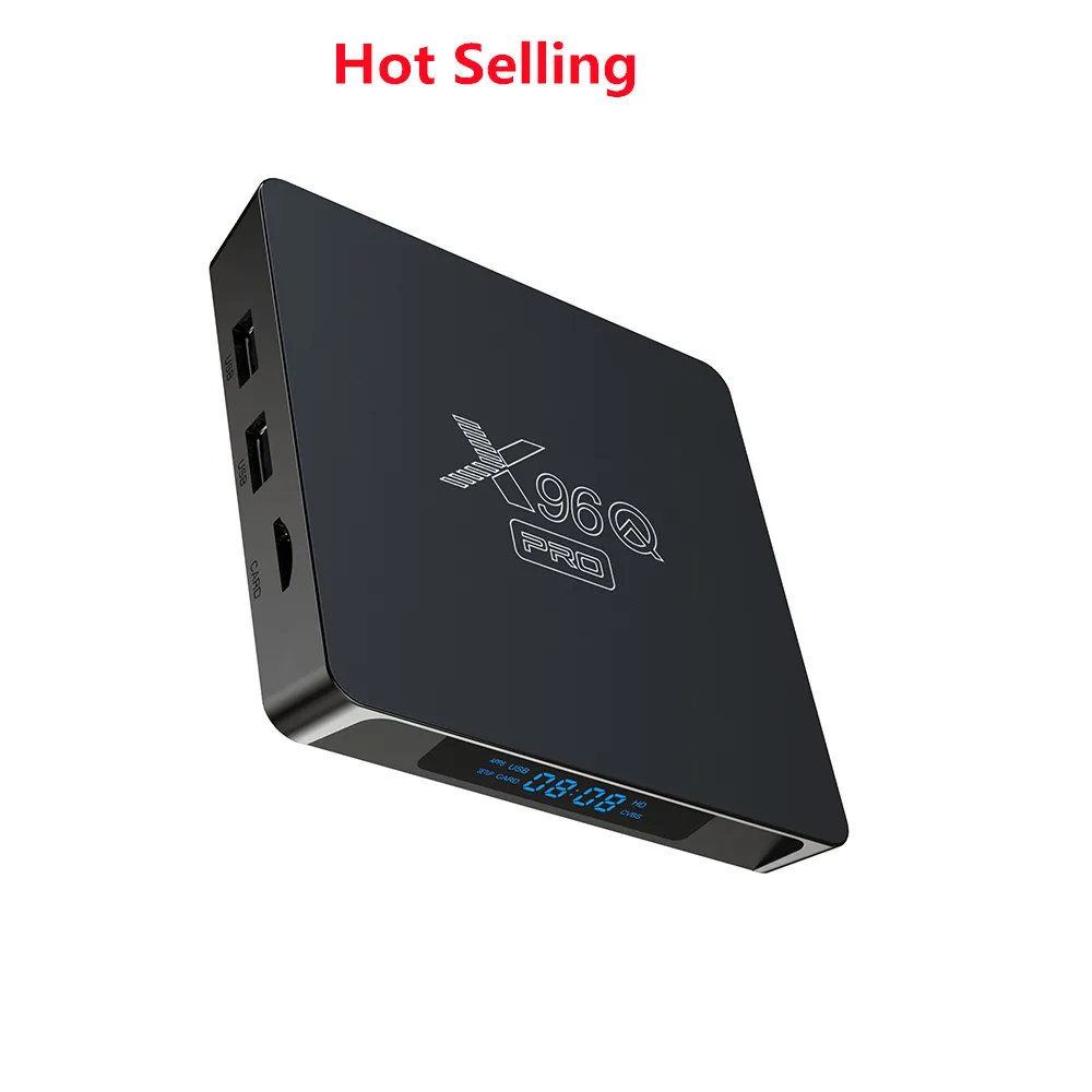 X96Q Pro Android 10.0 TV Box AllWinner H313 Quad Core 2.4G WiFi 2GB 16GB 4KX2K HDRセットトップボックス