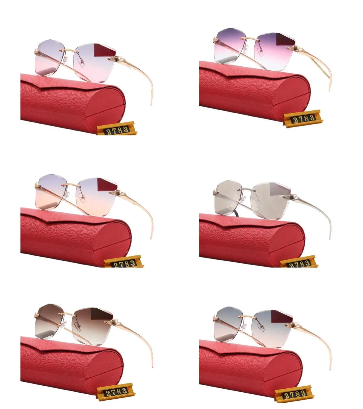 Sunglasses for Women womens sunglass mens designer glasses luxury sun glasses rimless polarized lenses eyeglasses with boxes case lunettes gafas eco eyewear