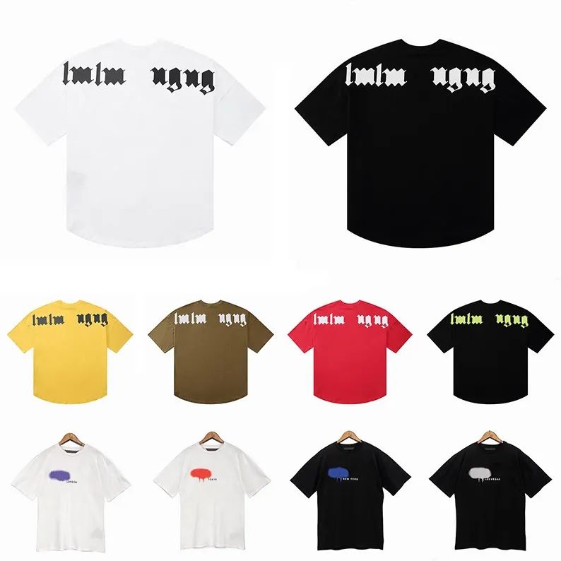 Camisetas para hombres Palms Moda de verano Diseñador de mujeres Hip-Hop Tizal de talla grande Topas de manga larga Camas gráficas de lujo Ropa de letras grandes TEE 23SS